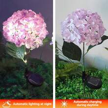 1/2 Set Solar Powered Hydrangea String Lights, Solar Powered Outdoor Decorative Lights, Suitable For Holiday Decoration, Wedding, Valentine's Day, Thanksgiving, Birthday, Gift, Garden, Patio, Landscape, Path, Lawn And Other Scenarios - Solar Energy - View 5