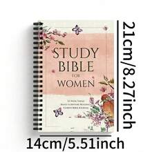 1本花卉螺旋笔记本 - 女性圣经学习，52周主题，基督教日记，每面100页，用于经文学习和祷告记录；优雅的粉色宗教礼品，适合送给教会朋友、家人、同事、灵修日记爱好者，花卉装饰艺术封面设计，高品质印刷，耐用纸张 - 彩色 - 查看 3