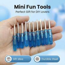 8 Pieces Of Mini Screwdriver Set, Suitable For Toy Repair And Projects - Including 2mm Mini Flathead And Cross Screwdriver, Designed For Enthusiasts And Manual Practice (No Electricity Required) 1XYL - mini - Xem 1