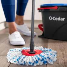 O-Cedar Genuine RinseClean Deep Clean Spin Mop Head Replacement | Machine Washable | Reusable | Microfiber Refill | 40% More Cleaning Power - ColorA - 查看 4