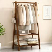 Perchero con Estante y Gancho, Colgador de Ropa con Zapatero, Organizador de Almacenamiento para Ropa, Rack para Dormitorio, Lavadero, Pasillo, Entrada, Sala de Estar - A-70cm - Ver 1