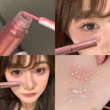 Shimmer Glitter Liquid Eyeshadow Multi-Use Waterproof Highly Pigmented Matte Finish Long Wear Eye Makeup Easy Application Daily Essential Gift For Women - Multicolor - View 10