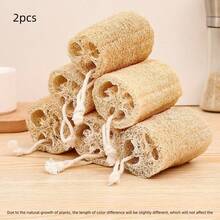 2pcs/1pc Natural Organic Luffa Sponge, Strong Exfoliating Body & Back Scrubber, For Men & Women, SPA, Beauty, Daily Bathing - Multicolor - View 10