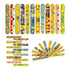 pokemon 12pcs Cartoon Character Design Children's Slap Bracelet, Suitable For Gifts And Party Wear - 12pcs - View 1