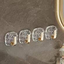 The Multifunctional Glacier Is Designed With Adhesive Hooks, Which Are Suitable For Bathrooms And Kitchens, Including Scraper Racks And Wall-Mounted Storage Options. - Multicolor - View 9