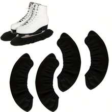 Skate Guards - Durable And Flexible Design For Enhanced Safety, Suitable For Ice Hockey And Figure Skating. Ice Skate Accessories, Flexible Ice Skate Guards, Roller Skates, Ice Skate Covers, Ice Skating Accessories. - Black - View 5