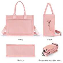 Large Capacity Canvas Tote Bag For Women,Women's Bags Crossbody Bags Work Laptop Tote Bag Large Handbags Purse, With Zipper Closure & Individual Compartments For Work College For Teacher & Nurse Crossbody Work Bible Messenger Purse Bag With Pockets - 粉 - 查看 6