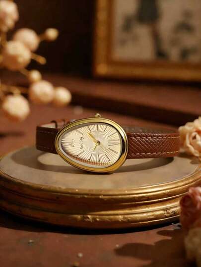 LIANDU 女士时尚休闲PU表带复古经典商务石英表，适合日常佩戴，生日礼物，返校季礼物，也是送给自己或朋友的理想礼物。