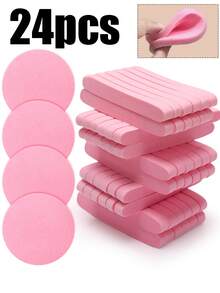 120 Pcs Facial Sponge Compressed, Face Cleansing Sponge Estheticians Compressed Makeup Facial Sponge Round Wash Face Sponges For Women Compress Exfoliating Removal Sponge - Pink - View 10