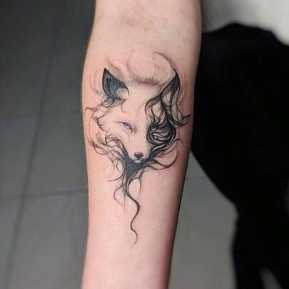 Waterproof Temporary Tattoo With Sexy Fox Design, Lasting 1-2 Weeks, High-Quality Semi-Permanent Tattoo Sticker, Matte Finish, Suitable For Weddings, Parties, Valentine's Day - Elegant Design For Various Occasions