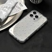 星光闪耀透明手机壳，兼容 17 Pro Max/16/15/14/13/12 Pro Max/11，可爱梦幻闪亮防震保护套，韩版风格礼物 - 滿屏小星星 - 查看 3