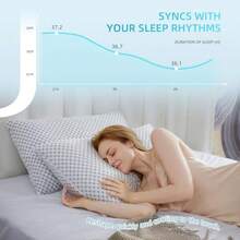 SAPHREAS - Almohadas de cama refrigerantes estándar para dormir almohadas de espuma viscoelástica triturada de hotel de lujo para dormir en el lado de la espalda del estómago almohada fresca y firme - Blanco - Ver 4