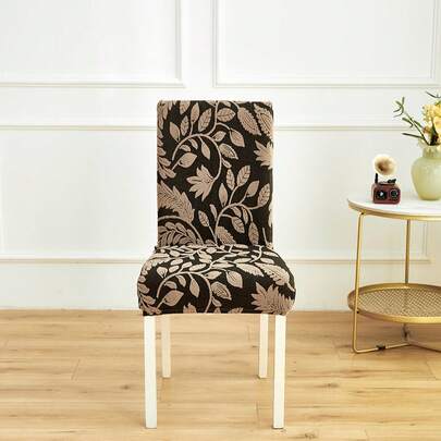 1/2/4/6pcs Plush Velvet Chair Covers, New European Style Leaf Pattern High Elastic Dining Chair Slipcovers, Machine Washable Decorative Chair Covers Suitable For Various Occasions