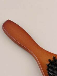 Wooden Handle Air Cushion Bristle Hair Brush, Smoothing Hair Comb With Wooden Handle, Anti-Static Detangling Comb, Gift Brush For Women, Home & Travel Use - Multicolor - View 8