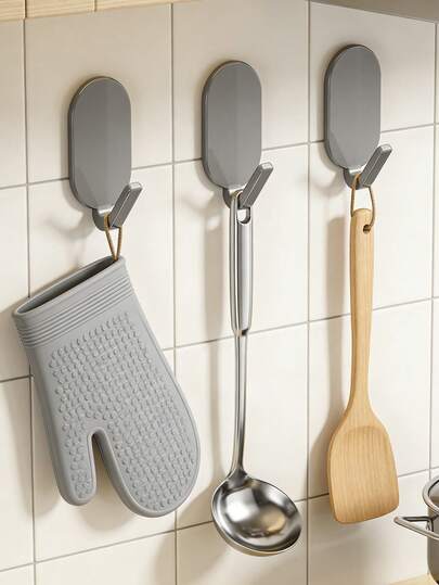 خطاطيف الحائط للتعليق، خطاطيف لاصقة ذات جودة عالية وقوية، خطاطيف متعددة الاستخدامات لتعليق المناشف والمعاطف والمفاتيح والحقائب في الحمام والمطبخ والخزانة والخزانة، مصنوعة من مواد عالية الجودة وقوية