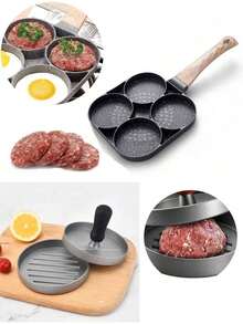 1pc Hamburger Patty Maker And 100pcs Non-Stick Burger Press Paper Set, Kitchen And Accessory, Suitable Holiday Parties, Gatherings, Family Meals, And Homemade Burger Patties - 查看 9
