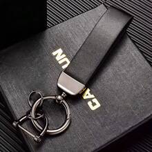 PU Leather Creative Minimalist Keychain Pendant, Personalized Key Chain Ring Wrist Strap Bag Charm, Vintage High-End Fashion Leather Key Holder Gifts For Mother, Father, Graduation, And Teacher - Multicolor - View 7