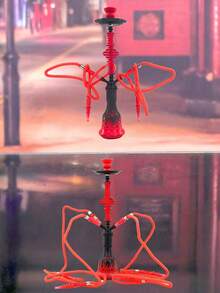 Bộ shisha thủy tinh 4 ống cỡ trung bình, kiểu Ả Rập, đầy đủ phụ kiện bao gồm cả ống ngậm, shisha cỡ lớn dùng tại nhà và quán bar, không cần điện. - Một cỡ - Xem 9