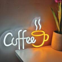 Coffee Neon Sign, Coffee And Tea Neon Sign, LED Coffee Bar Wall Art Sign Suitable For Coffee Station, Tea Bar, Restaurant, Country Style, Kitchen Decor - Coffee Lamp - View 14