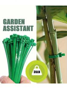 100pcs Waterproof Garden Ties - Effective Lawn Care And Plant Support Zip Ties - A - View 1
