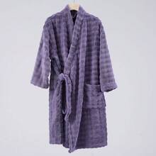 1 Piece Women's Puff Velvet Sleeved Bathrobe For All Seasons, Thick And Soft, Absorbent, Loose, Multi-Color Simple Design Bathrobe, Bathroom Supplies Homeware Holiday Gift, Suitable For Home Pool Travel Bathroom Beach - Multicolor - View 15