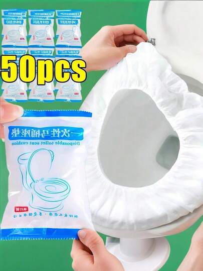 10pcs/30pcs/50pcs Alas Penutup Dudukan Toilet Sekali Pakai Portabel Aman untuk Perjalanan Kamar Mandi, Alas Kertas Toilet, Aksesoris Kamar Mandi untuk Kembali ke Sekolah, untuk Perjalanan, Perlengkapan Sekali Pakai untuk Perjalanan, Perlengkapan Hotel, Perlengkapan Luar Ruangan, Perlengkapan Kamar Mandi, Perlengkapan Pantai, Perlengkapan Menstruasi, Aksesoris Kamar Mandi, Dekorasi Kamar Mandi Musim Panas