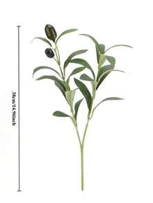 Rama de olivo artificial - Ramas de árbol de olivo falso realistas con hojas y frutos similares a los naturales, ramas de eucalipto, ramas de plantas verdes artificiales adecuadas para decoración central, decoración del hogar y decoración de bodas - Multicolor - Ver 4