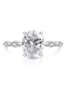 Nhẫn đá giả thạch anh tím hình bầu dục tối giản, thanh lịch, đá topaz, kiểu dáng hở, có thể điều chỉnh kích thước, đa năng cho đeo hàng ngày, ngày lễ, dự tiệc, du lịch. - nhẫn - Xem 10