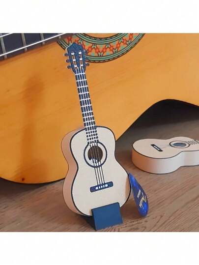 Mini Guitar Model Miniature Pick Storage Box, Creative Desktop Decor, Gift For Guitar Lovers, Valentine's Day Gift