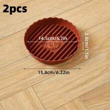 2个/5个装圆形透气花盆托盘，加厚耐用植物盆底碟，适用于多肉植物圆形花盆，花盆底部排水盘支架 - 多色 - 查看 21