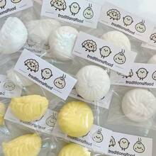 减压慢回弹软萌玩具 - 可塑形迷你包子/饺子造型挤压玩具 - 彩色 - 查看 1