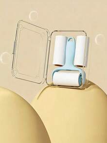 1 Set Reusable Sticky Lint Roller With 3 Replacement Rolls And Dust Cover, Suitable For Clothes, Pet Hair, Furniture Cleaning - Multicolor - View 7