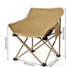 1 cadeira dobrável e portátil para camping ao ar livre com bolso lateral, assento grande, grosso e confortável, ideal para camping, piquenique e praia, estrutura de aço resistente, cadeira dobrável com estilo retrô para quintal e viagens. - Multicolorido - Ver 10