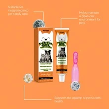 Fluffy Pet Oral Freshening Spray, Cat & Dog Tartar & Plaque Remover, No Brushing Needed, Pet Oral Care Solution, Additive, Cat Tartar Remover, Swallowable Dog Toothpaste, Dog Teeth Cleaning Gel, Home Supplies, Enzyme Pet Toothpaste, Removes Dog Halitosis, Pet Oral Care Kit - Multicolor - View 5