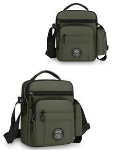 男士时尚休闲单肩包，大容量多隔层通勤斜挎包，带水壶袋 - 立款 - 查看 14