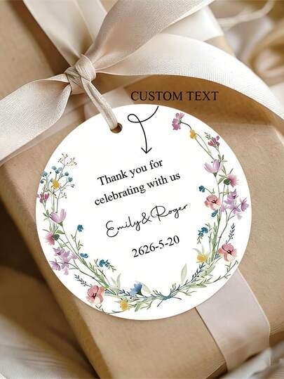Customized Gift Tags, Personalized Wedding Labels, Customizable Wedding Guest Favor Gift Tags, Party Favor Tags / Bridal Shower Decorations, Customized Hang Tags, Gift Hang Tags, Gift Decoration Hang Tags