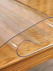 Mantel de lujo premium transparente 100% PVC, de 1,0 mm de grosor - resistente a los arañazos y al calor, fácil de limpiar, adecuado para el hogar, hotel, restaurante y mesas de café, mantel simple y elegante que protege nuestros muebles. - Blanco - Ver 12