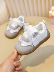 1双婴儿鞋，蕾丝边婴儿平底鞋，幼儿鞋 - 米色 - 查看 5