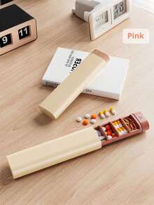 1个便携式药盒 - 多隔层旅行药盒，密封性好，小巧耐用，简约设计，适合日常/旅行用药收纳，多种颜色可选，随时可用 - 查看 5