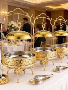 Stainless Steel Chafing Dishes Buffet Set - 6L Rectangular Buffet Stove For Home & Restaurant Use, Buffet Warmer Sets - Durable & Elegant Dining Solution - View 4