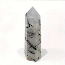 Healing Crystal Wands Quartz Points 6 Faceted Chakra Tumbled Stone Reiki Meditation Therapy,Black Rutilated Quartz - Multicolor - View 6