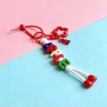 One Personalized Hand-Woven Keychain, Colorful Beads, Star/Bear Accessories, And Customizable Lettering. A Great Back-To-School Or Birthday Gift. - Star Keychain - View 10