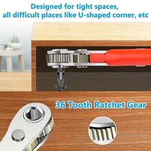3/2/1pc, Multi-Functional Ratchet Screwdriver Tool Set - Comes With 10 Screwdriver Heads, 9 Sockets, Non-Slip Grip, Double-Ended Design, Angled Handle Suitable For Tight Spaces, Ratchet Mechanism Suitable For Restricted Area Operation, Suitable For Home Repair, Kitchen And Bathroom Plumbing Repair, Industrial Equipment Maintenance And DIY Projects Requiring Various Screws. It Is An Indispensable Work Tool, And Also A Perfect Gift For Gentlemen! (Random Style, Color Difference, Random Packaging) - Multiple Styles [upgraded Materials] - View 8