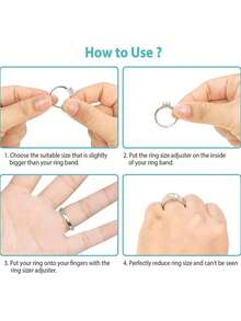 Ring Adjuster, Jewelry Ring Accessories, Reusable, Suitable For Various Ring Styles, Comes With Transparent Storage Box As Gift - Multiple Styles - View 9