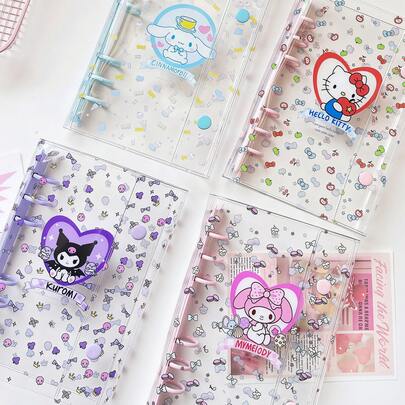 A6 Transparent Leaf Notebook, Sticker Leaf Notebook, Sticker Book, Kpop Photo Card Storage Book, Double-Ring Soft Leather Transparent Leaf Notebook, Suitable For DIY Crafts, Leisure Books, Photo Albums, Sticker Books, Notebooks, Scrapbooks, Ledgers, Student Supplies, Office Supplies, Etc.