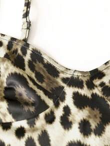 Retro Y2K Sexy Crop Top & High Waist Tight Jumpsuit, Animal Print & Leopard Pattern, Revealing Silhouette For Party Outing Elegant Summer - Multicolor - View 7