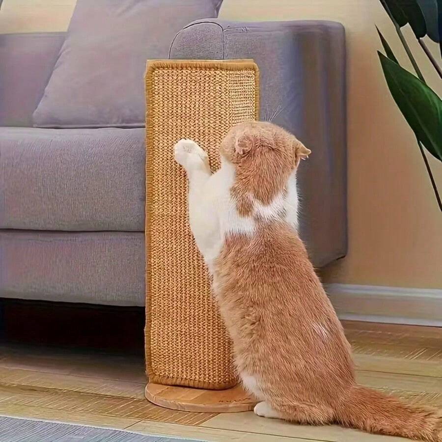 1 trụ cào móng cho mèo bằng dây sisal bền chắc - Tấm leo trèo và cào móng nhiều lớp, có keo dán ẩn, thiết kế gọn gàng bảo vệ ghế sofa, chỉ bao gồm tấm thay thế (không bao gồm khung leo trèo), trụ cào móng cho mèo, đồ nội thất cho thú cưng, phụ kiện thú cưng tối giản, đồ nội thất cho mèo, phù hợp cho gia đình nuôi nhiều mèo, người yêu thú cưng.
