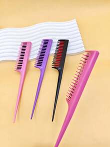 Professional Salon Quality Smooth Tail Comb, Suitable For Styling Hair Of All Types For Women And Girls - C - View 3