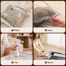 9pcs/Set Portable Travel Vacuum Storage Bags With Rechargeable Electric Pump, Space Saving Compression Packing Organizers For Luggage & Clothes Suitcase Essentials - 15 組合旅行裝 - 查看 6