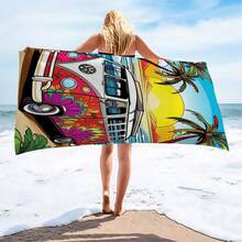 1件装 Sun&Surf 复士沙滩巾，美式冲浪风格，非常适合旅行和拍照 - bh-49 - 查看 2